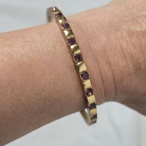 JR Elegant Gold and Purple Bracelet